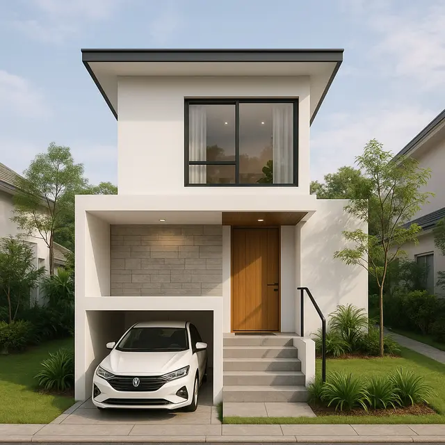 Gambar Desain Rumah 6x6 Dengan Garasi Mobil/ChatGPT