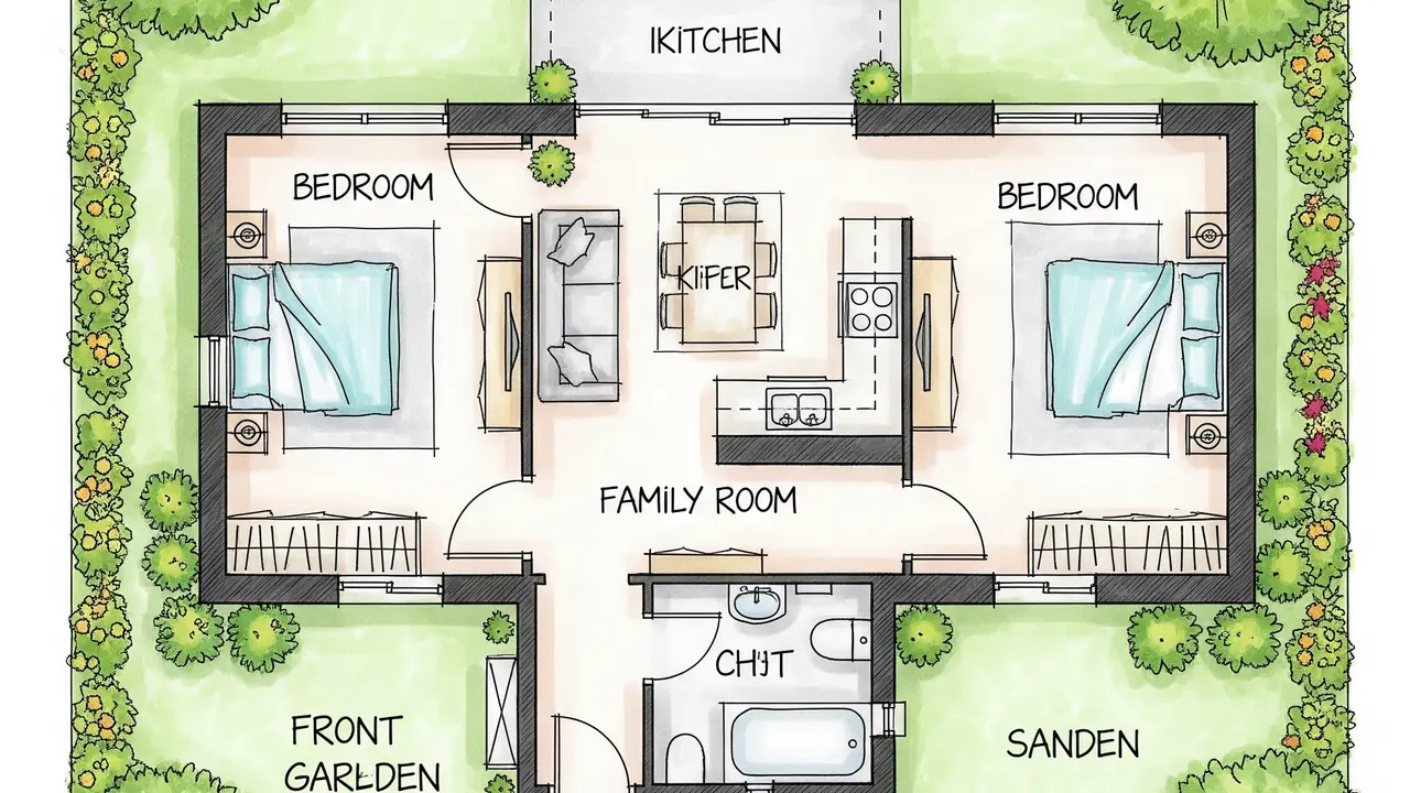 Model Rumah 8x12 Modern 2025 Hemat Budget dengan 2 Kamar. Gemini
