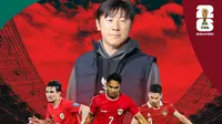 Kualifikasi Piala Dunia 2026 - Timnas Indonesia: STY Dikelilingi Sandy Walsh, Marselino Ferdinan, Nathan Tjoe-A-On (Bola.com/Adreanus Titus)
