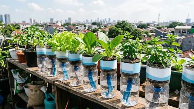 Pot Sumbu (Wick System) dari Botol Bekas