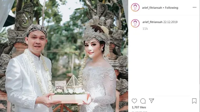 Mantan kekasih Zaskia Gotik menikah (Foto: Instagram/@arief_fitriansah)