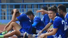 Kim Jeffrey Kurniawan berlatih bersama rekan satu tim di Persib. (Bola.com/Muhammad Ginanjar)