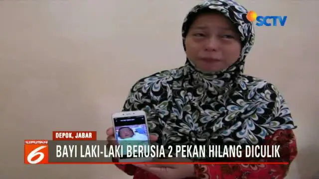 Seorang ibu warga Kota Depok, Jawa Barat, Jumat pagi kehilangan bayinya yang baru berusia 2 pekan.