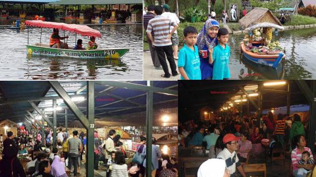 Menikmati Sampan Di Floating Market Lembang