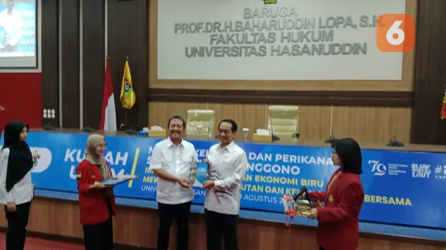 Kementerian Kelautan dan Perikanan gelar kuliah Umum di Unhas (Liputan6.com/Fauzan)