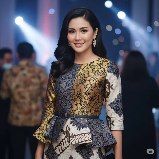 Dress Aksen Ruffle & Peplum