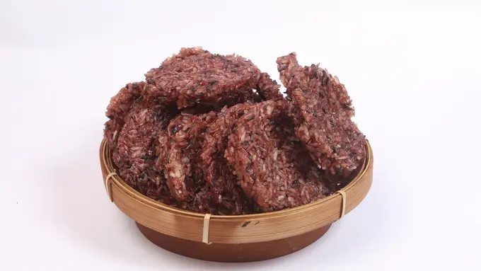 resep rengginang terasi ketan hitam