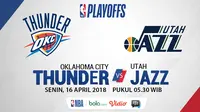 NBA Playoff 2018 Oklahoma City Thunder Vs Utah Jazz Game 1 (Bola.com/Adreanus Titus)