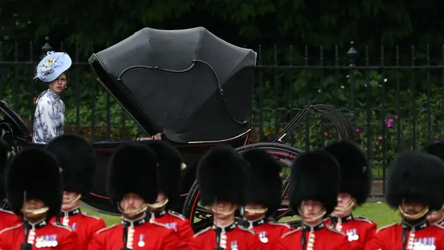 Lady Louise Windsor in trooping the colour
