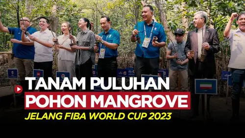 VIDEO: Guna Kurangi Polusi, Puluhan Mangrove Ditanam Jelang FIBA World Cup 2023