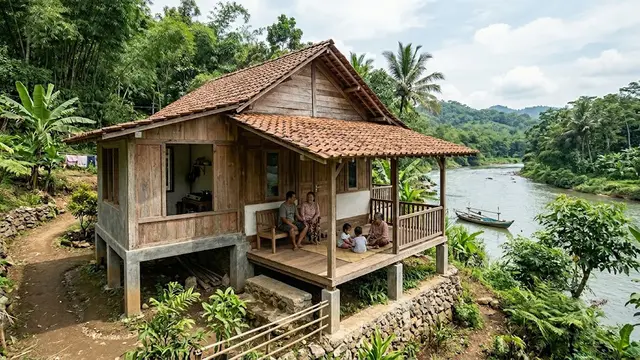 Desain Dapur Rumah Dekat Sungai Anti Longsor