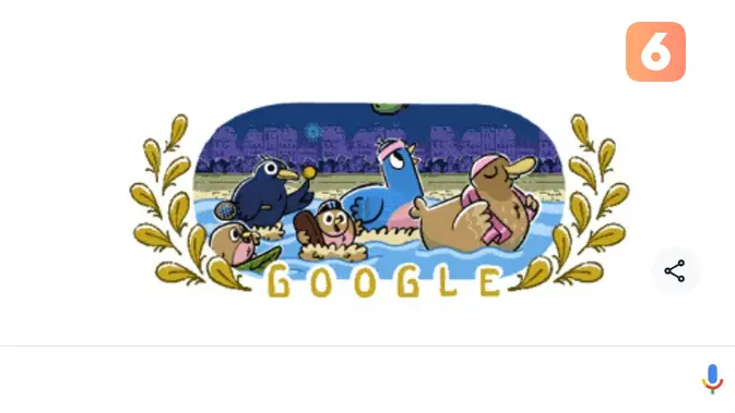 Google Doodle Olimpiade 2024 Paris (Foto: Screenshot Google/ Agustin Setyo Wardani).