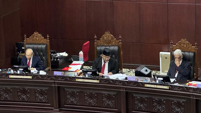 MKMK menggelar sidang putusan atas laporan pelanggaran etik hakim konstitusi pada Selasa (7/10/2023).