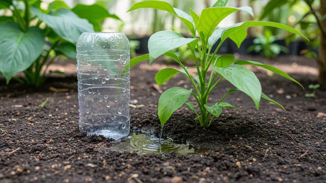 Cara Membuat Penyiram Tanaman Tetes dari Botol Air Mineral Bekas (AI Generated)