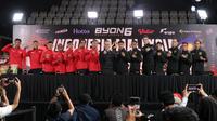 Konfrensi pers jelang Byon Combat Showbiz Vol. 6: Indonesia vs Malaysia II yang akan berlangsung di Tennis Indoor Senayan, Jakarta, Sabtu (22/11/2025). (Bola.com/M. Iqbal Ichsan)