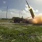 Sisitem anti-rudal Terminal High Altitude Area Defence (THAAD) yang dipasang di Semenanjung Korea (AFP/DOD)