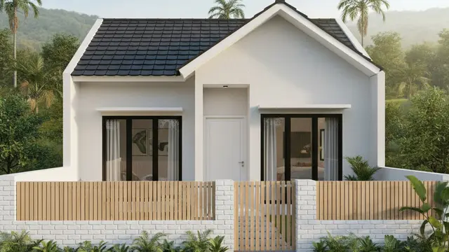 7 Model Rumah Sederhana Tapi Mewah dengan Pagar Bata Ekspos 2025 yang Cocok untuk Tinggal di Desa