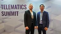 Ki-ka: Adomas Jurėnas, Head of Sales Teltonika untuk wilayah Asia Selatan dan Head of Sales Indonesia Teltonika Elisa Pramono (doc: Liputan6.com/Sulung Lahitani)