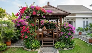 15 Tanaman yang Cocok Mengelilingi Gazebo, Taman Rumah Lebih Asri dan Menawan