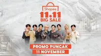 Promo puncak Shopee 11.11 Big Sale menghadirkan Stray Kid yang akan disiarkan secara langsung di SCTV dan Indosiar (Dok.Instagram/@shopee_id/https://www.instagram.com/p/CHW7xyFhqat/Komarudin)