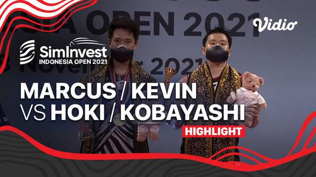 Berita Video, Highlights Final Indonesia Open 2021 antara Kevin Sanjaya / Marcus Gideon Vs Takuro Hoki / Yugo Kobayashi pada Minggu (28/11/2021)