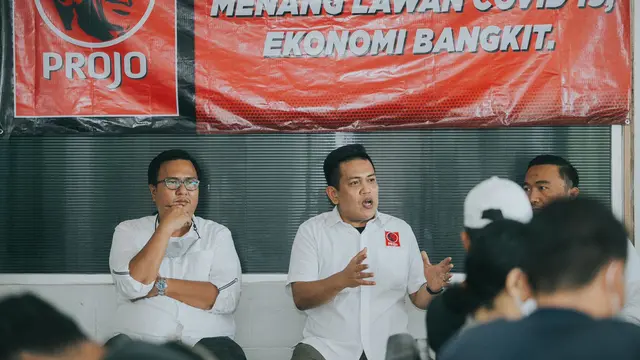 Projo siap mengawal Jokowi hingga habis masa jabatan 2024.  (Dian Kurniawan/Liputan6/com)