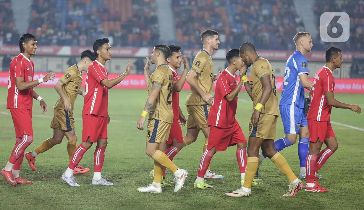 Dewa United berhasil meraih tempat ketiga turnamen Piala Presiden 2025 usai mengalahkan Liga Indonesia All Star dengan skor 2-0. (Liputan6.com/Helmi Fithriansyah)