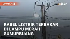 Kabel terbakar di Lampu Merah Sumurbuang pada Rabu (15/5/2024). Insiden terjadi pada pagi hari, mengejutkan pengendara yang melintas