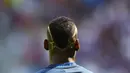 Gaya rambut Paul Pogba “The Flash Gordon” saat tampil di Piala Eropa 2016 melawan Republik Irlandia di Parc Olympique Lyonnais stadium, DÈcines-Charpieu, Lyon, (26/6/2016). (AFP/ Franck Fife)