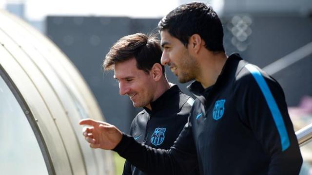 Lionel Messi dan Luis Suarez