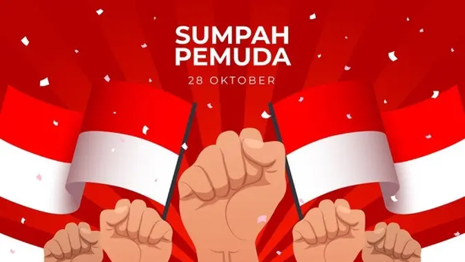 Ilustrasi Hari Sumpah Pemuda, 28 Oktober. (Photo on Freepik)