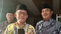 Ketua PCNU Kabupaten Cirebon KH Aziz Hakim Syaerozie usai mengikuti audiensi di Mapolresta Cirebon. (Ist)