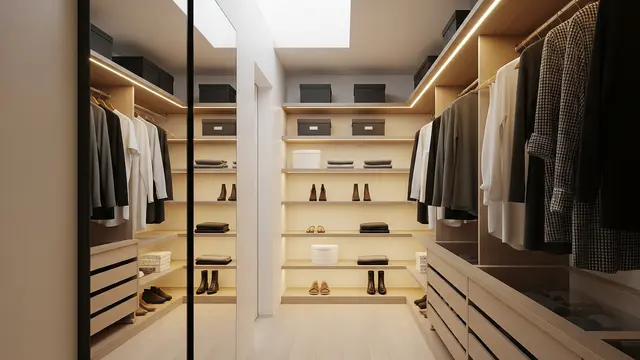 Tips Mendesain Walk-In Closet di Ruangan Minimalis/ Ilustrasi AI