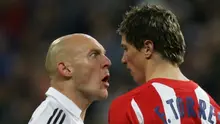 Mantan pemain Real Madrid, Thomas Gravesen (kiri). (AFP/Philippe Desmazes)