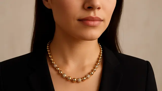 Model Kalung Emas Biji Lada Terbaru/Ilustrasi gambar oleh AI