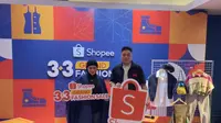 Sivia Azizah dan Alfonsus Ivan pemilik Sepatu Kanky dalam Media Gathering 3.3 Grand Fashion Sale.