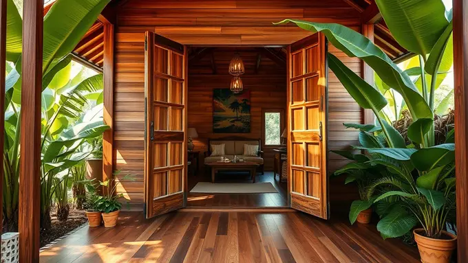 Desain Rumah Kontrakan 3x6 Nuansa Kayu