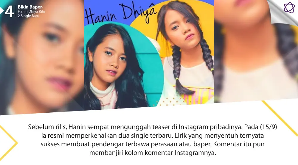 Bikin Baper, Hanin Dhiya Rilis 2 Single Baru. (Foto: Instagram/hanindhiyaatys, Desain: Nurman Abdul Hakim/Bintang.com)