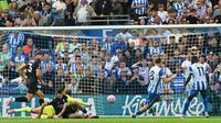 Selebrasi Brighton saat mengalahkan Manchester City di Liga Inggris 2025/2026  (AFP)