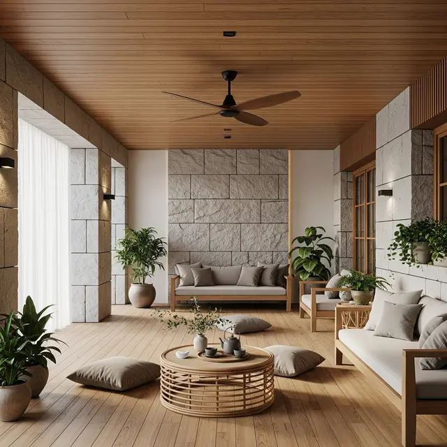 Teras Samping Rumah Kecil yang Bisa Jadi Area Nongkrong Santai (Image by Gemini AI)