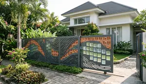 8 Inspirasi Pagar Laser Cut Kombinasi Roster Kaca, Fasad Mewah Tahan Cuaca