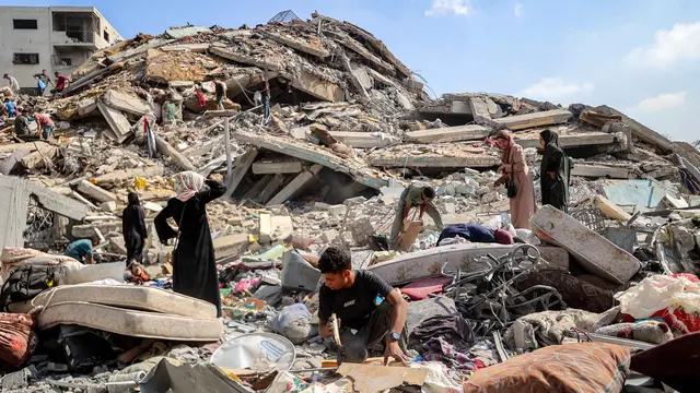 Lagi, Serangan Israel Hancurkan Menara di Gaza