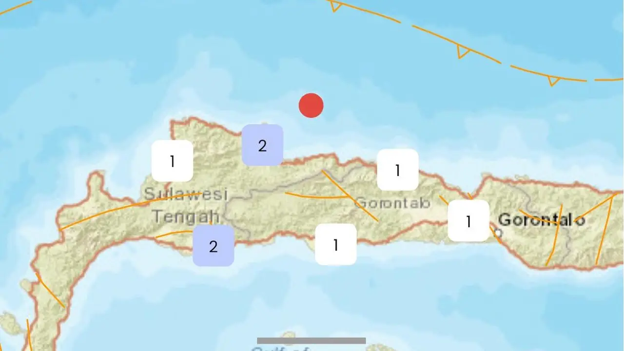 Gempa Magnitudo 5,5 mengguncang wilayah Buol, Sulawesi Tengah, Selasa (28/10/2025) pukul 08.31.20 WIB.