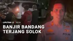 Banjir bandang disertai tanah longsor terjang kompleks Kantor Bupati Solok, Sumatra Barat. Akses jalan dari Solok menuju Padang dan arah sebaliknya lumpuh total.
