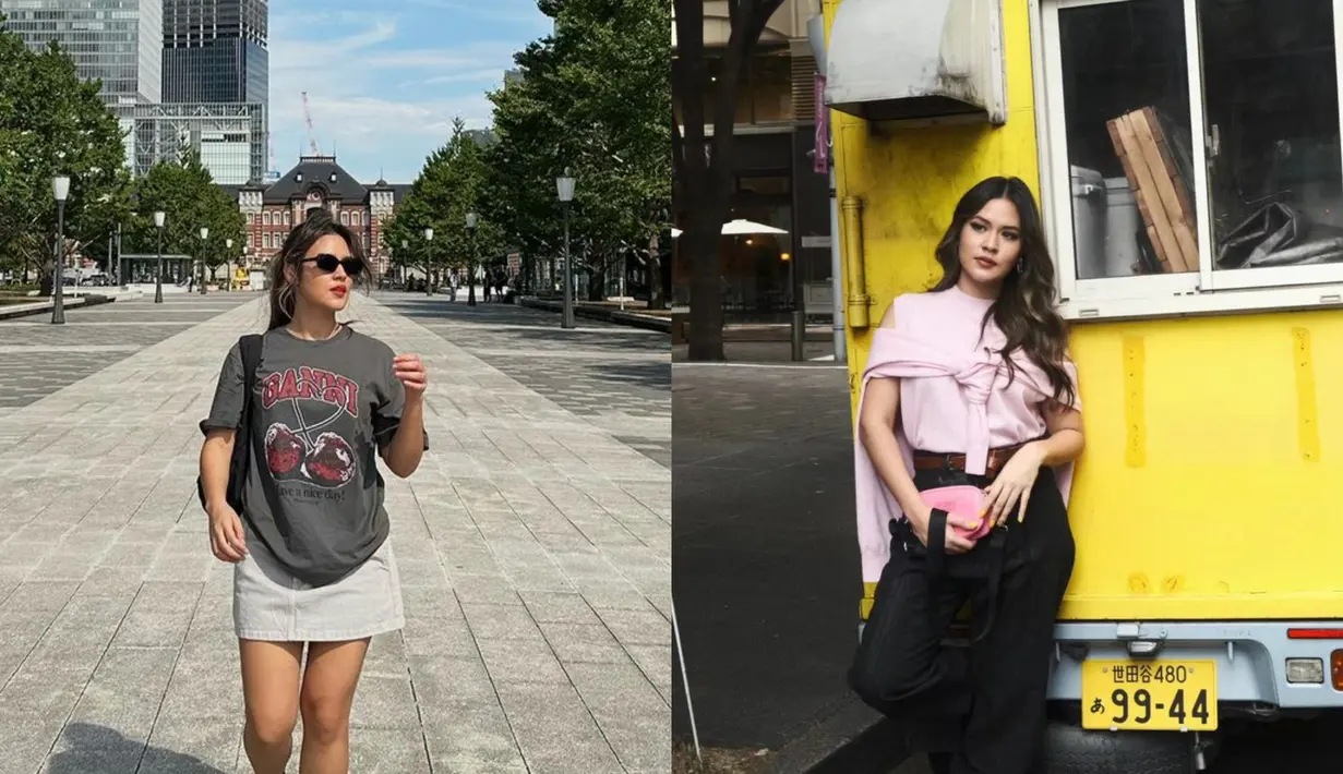 Raisa mewakili Indonesia untuk rayakan 75 tahun merek Onitsuka Tiger di Jepang. Ia tampil beda dengan gaya khas anak skena mengenakan sneakers. [@raisa6690]