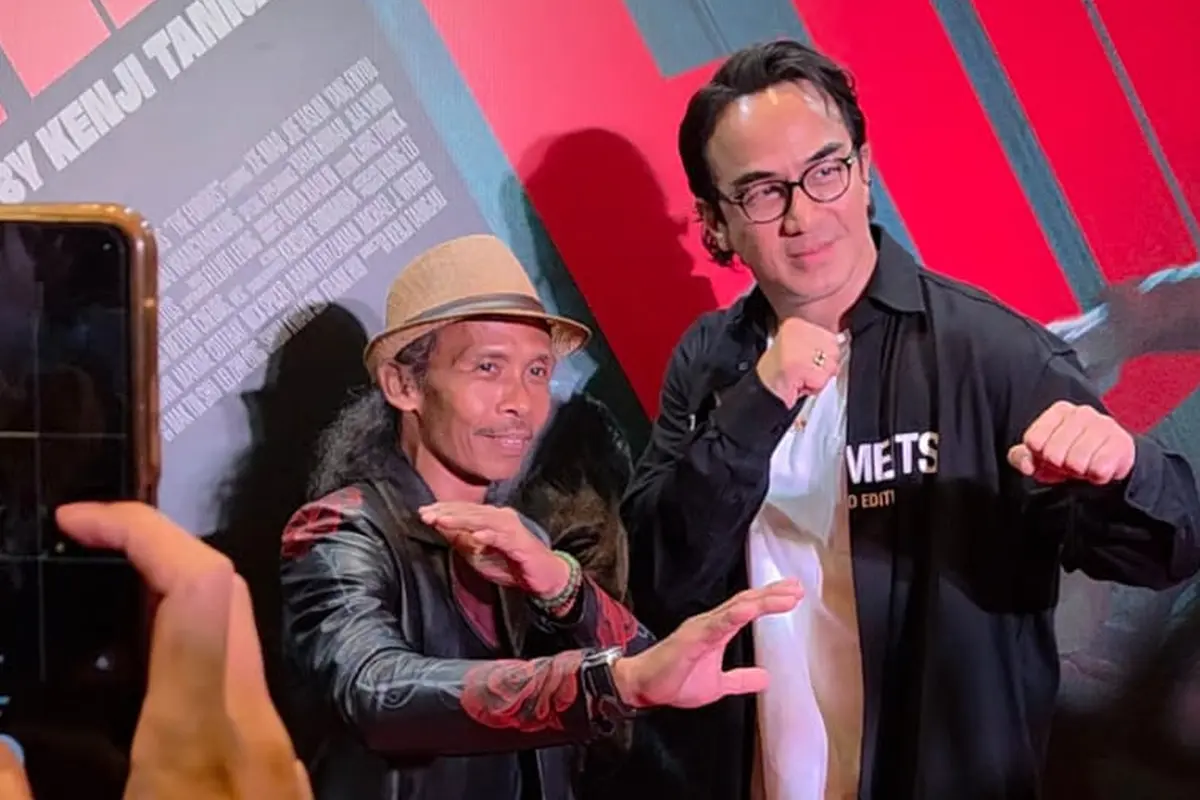 Yayan Ruhian dan Joe Taslim. (Ratnaning Asih/ Liputan6.com)