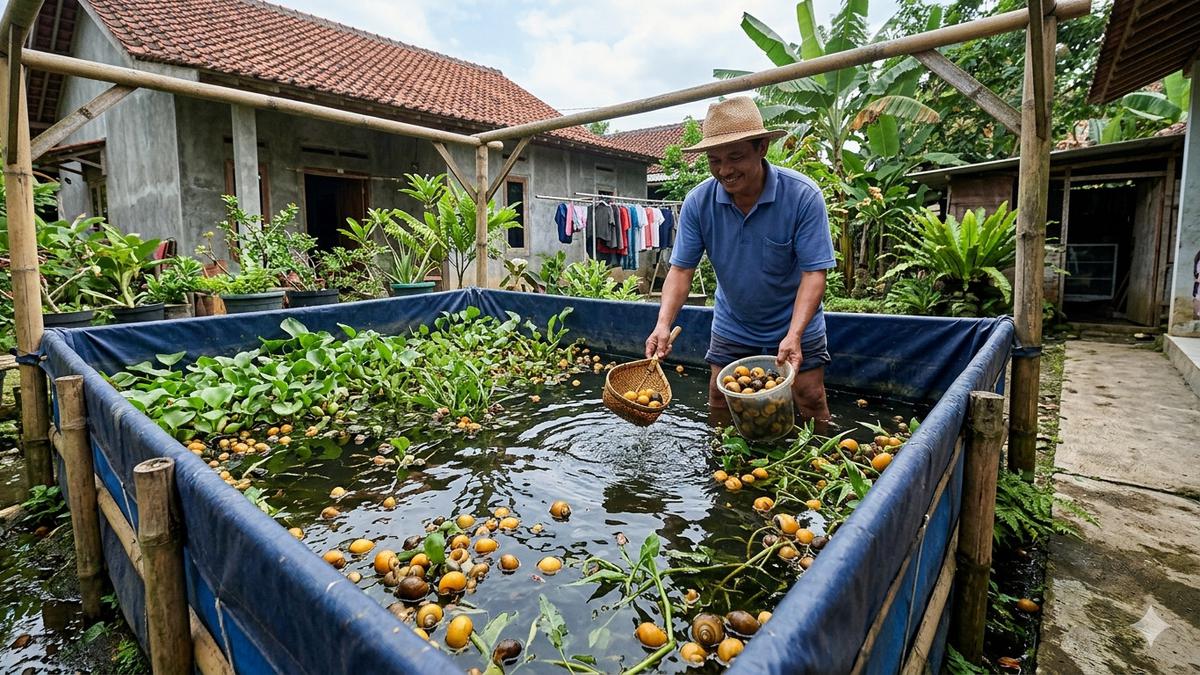 Cara Budidaya Keong Mas di Kolam Terpal untuk Pemula, Panduan Lengkap