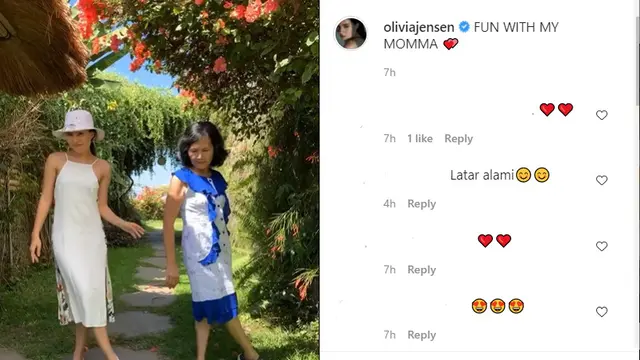6 Potret Kebersamaan Olivia Jensen dan Ibunda yang Jarang Terekspos