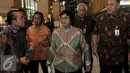 Menteri LHK, Siti Nurbaya usai menggelar Konferensi Pers di Kementrian LHK, Jakarta, Jumat (18/9/2015). Siti Nurbaya menetapkan 10 perusahaan terlibat dalam pembakaran hutan. (Liputan6.com/Johan Tallo)
