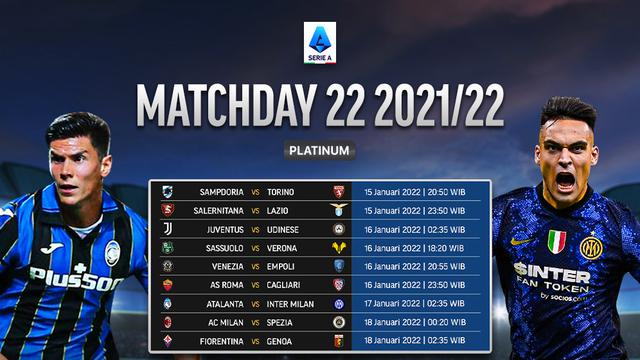 Link Live Streaming Liga Italia 2021/2022 Matchday 22 di Vidio, 15-18 Januari 2022